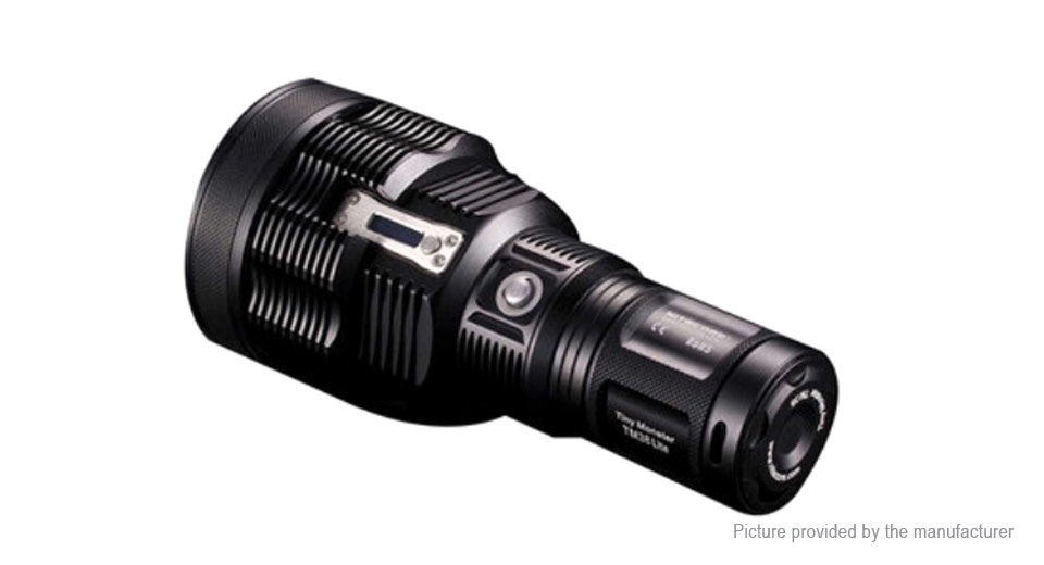 Zasięg wiązki światła (m): 1400 | Baterie w zestawie: Wbudowany akumulator | Wodoodporna: Tak - do 2 metrów | Opakowanie: Pudełko kartonowe | Moc światła (L): 1800 | Rękojeść: Aluminium | Źródło światła: Dioda LED CREE XHP35 HI D4 - LifeGun.pl Latarka Nitecore TM38 LITE Tiny Monster 38 1800L-3