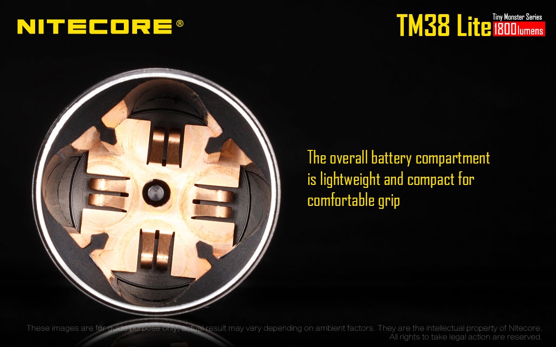 Zasięg wiązki światła (m): 1400 | Baterie w zestawie: Wbudowany akumulator | Wodoodporna: Tak - do 2 metrów | Opakowanie: Pudełko kartonowe | Moc światła (L): 1800 | Rękojeść: Aluminium | Źródło światła: Dioda LED CREE XHP35 HI D4 - LifeGun.pl Latarka Nitecore TM38 LITE Tiny Monster 38 1800L-17
