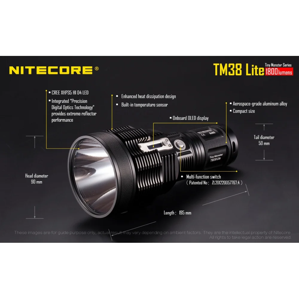 Latarka Nitecore TM38 LITE Tiny Monster 38 1800L 22 Latarka Nitecore TM38 LITE Tiny Monster 38 1800L