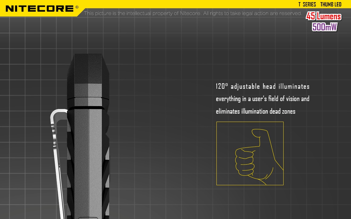 Latarka Nitecore Thumb 85 Lumenów Latarka UV Nitecore Thumb posiada ruchomą głowicę (zakres ruchu: 120 stopni). CECHY: Maksymalny czas pracy: 22 godziny Ruchoma głowica (zakres ruchu: 120 stopni) Zasilanie: wbudowany akumulator Li-ion Ładowanie za pomocą kabla USB (wskaźnik świeci się na czerwono podczas ładowania; wskaźnik świeci się na zielono, gdy akumulator jest naładowany) - LifeGun.pl Latarka UV Nitecore Thumb LEO-6