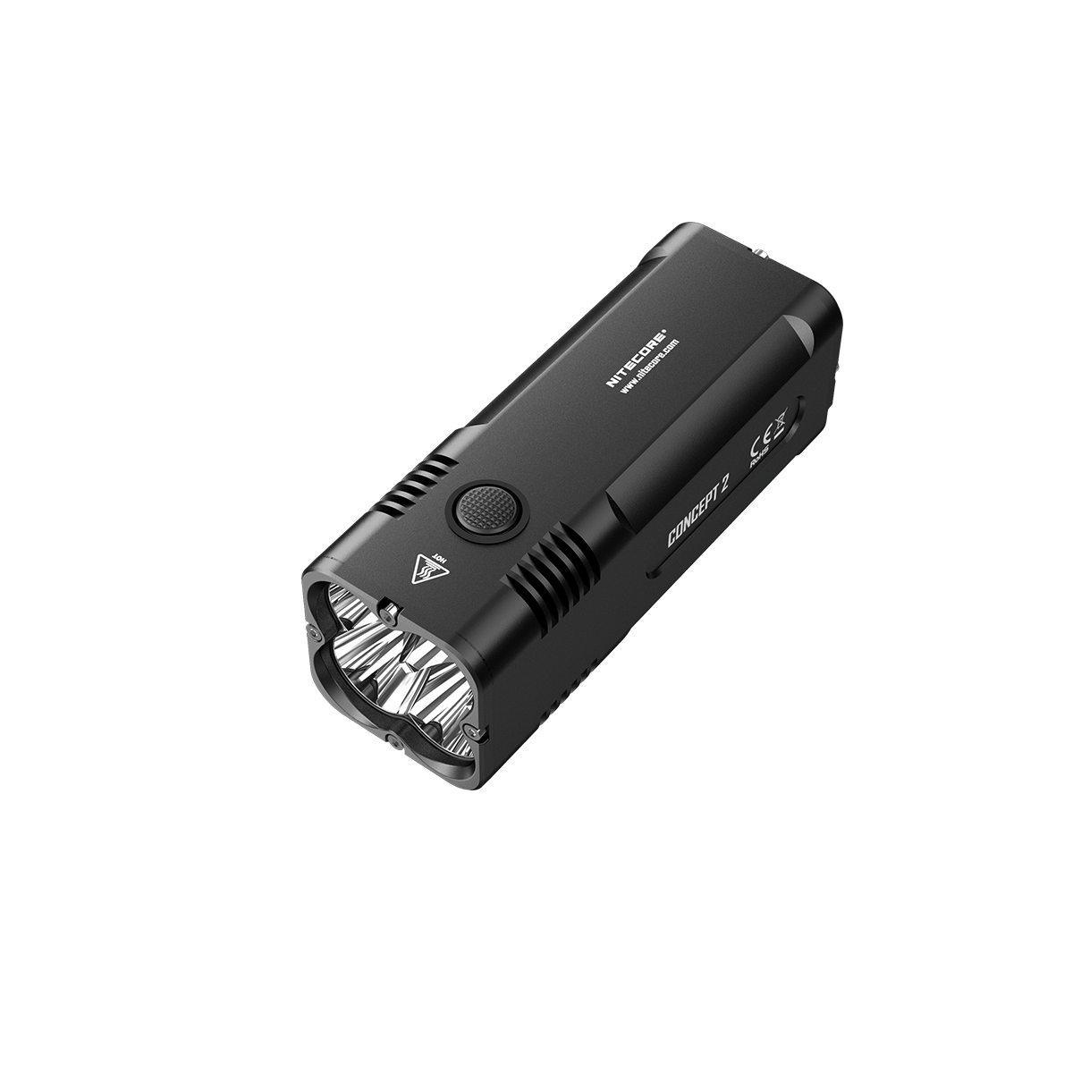 Światło S.O.S.: Tak | Zasięg wiązki światła (m): 398 | Moc światła (L): 6500 | Waga (g): 348 | Źródło światła: 4x LED CREE XHP35 HD - LifeGun.pl Latarka Nitecore Concept 2 6500 lumenów-1