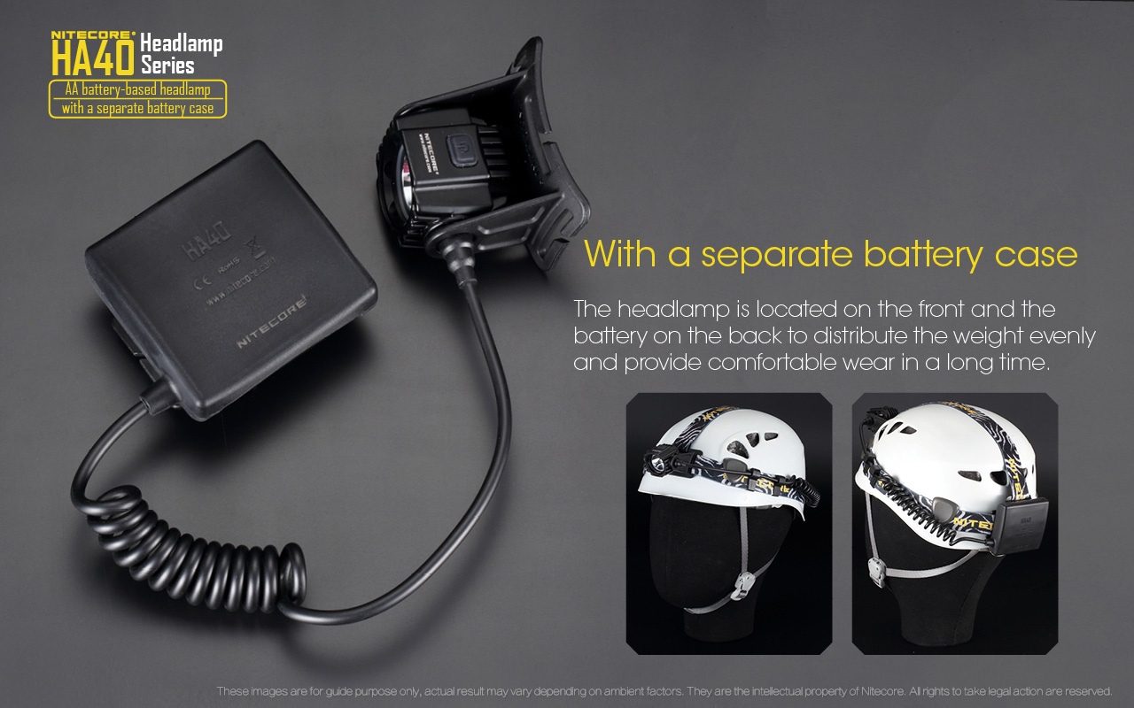 Latarka czołówka Nitecore HA40 1000 lumenów Czołówka od firmy Nitecore o mocy 1000 lumenów doskonale sprawdzi się jako wyposażenie EDC (codziennego użytku), a także jako sprzęt biwakowy czy poszukiwawczy. W latarce zastosowano mocną diodę LED CREE XM-L2 U2 i reflektor SMO. Dzięki temu jej światło jest mocne. Czołówka osiąga moc 1000 lumenów i ma maksymalny - LifeGun.pl Latarka czołówka Nitecore HA40 1000 lumenów-9