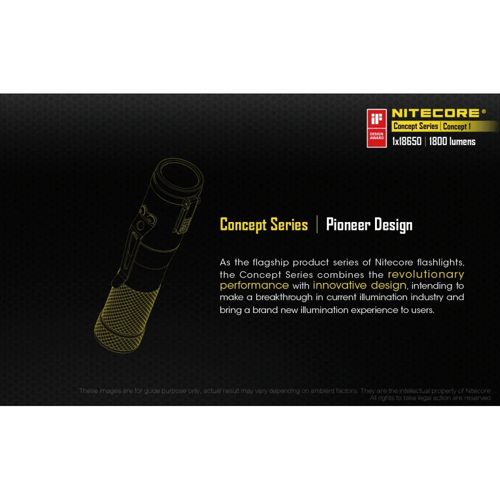 Latarka LED Nitecore Concept 1 1800 Lumenów 5 Latarka LED Nitecore Concept 1 1800 Lumenów