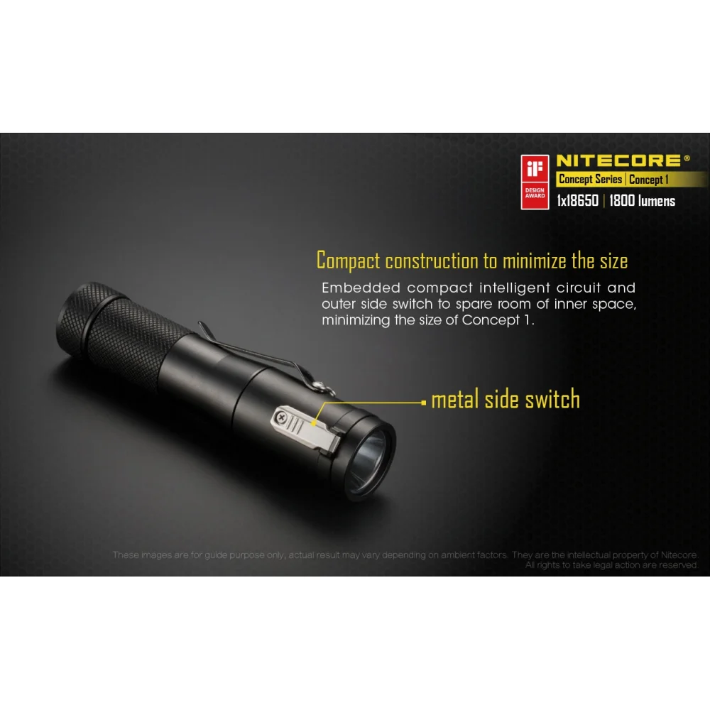 Latarka LED Nitecore Concept 1 1800 Lumenów 8 Latarka LED Nitecore Concept 1 1800 Lumenów