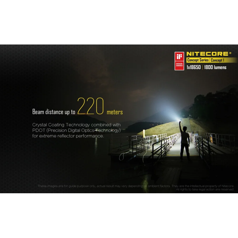 Latarka LED Nitecore Concept 1 1800 Lumenów 9 Latarka LED Nitecore Concept 1 1800 Lumenów