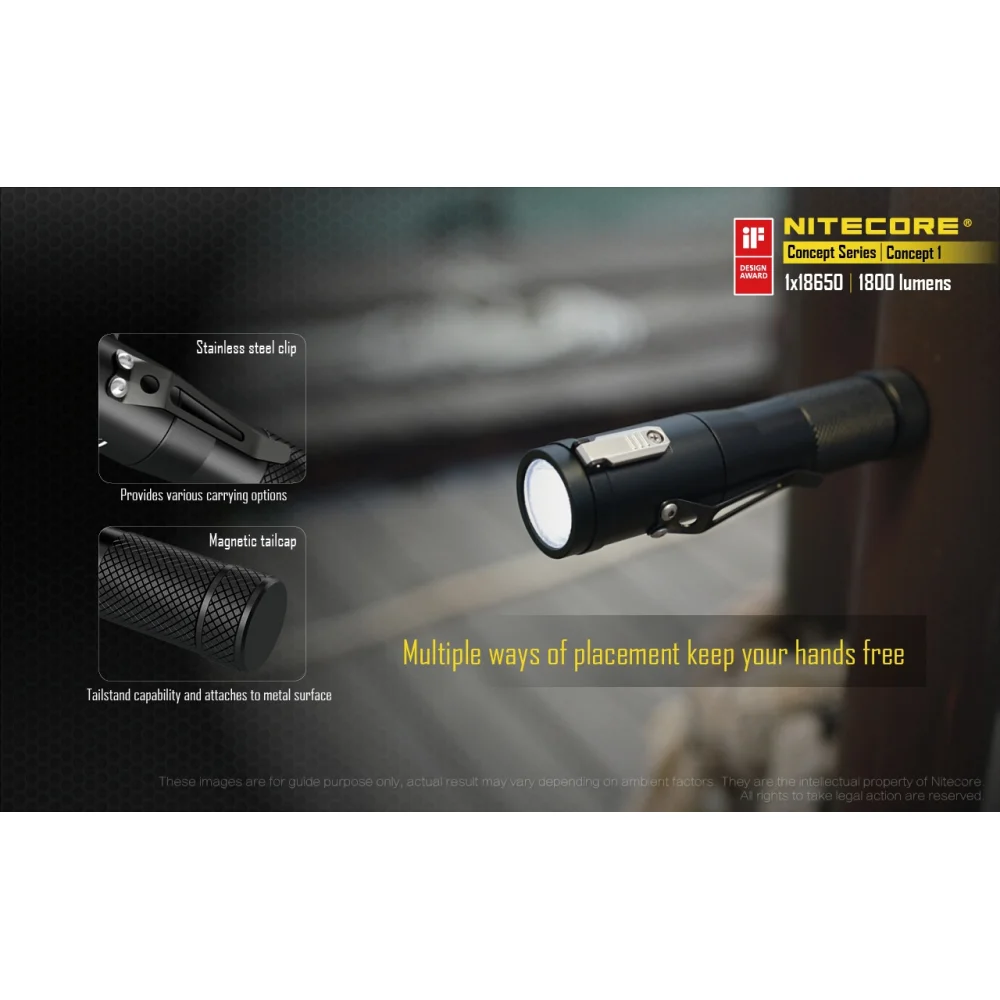 Latarka LED Nitecore Concept 1 1800 Lumenów 12 Latarka LED Nitecore Concept 1 1800 Lumenów