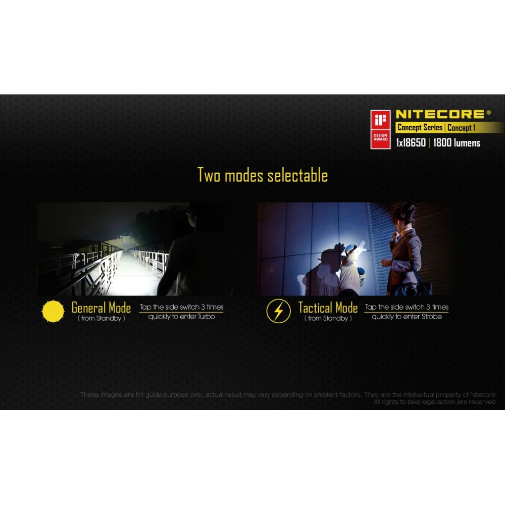 Latarka LED Nitecore Concept 1 1800 Lumenów 13 Latarka LED Nitecore Concept 1 1800 Lumenów