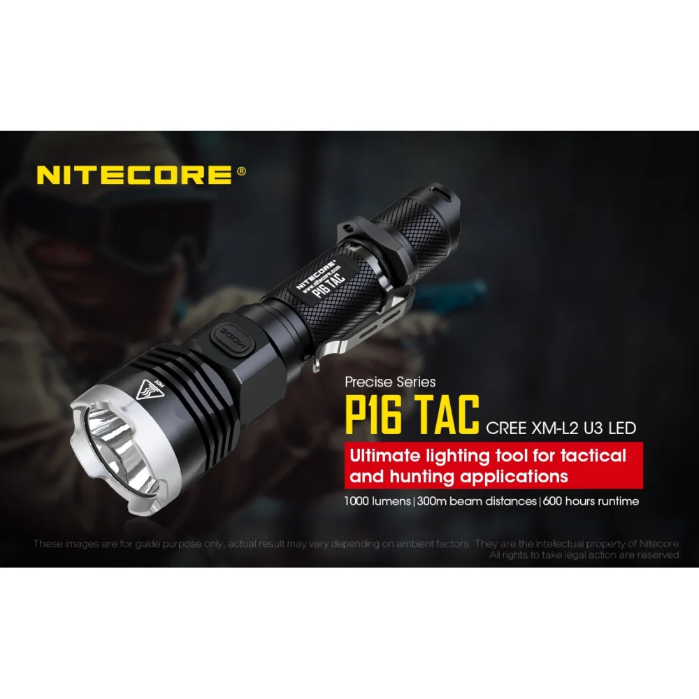 Latarka Nitecore P16 TAC 1000 lumenów 5 Latarka Nitecore P16 TAC 1000 lumenów