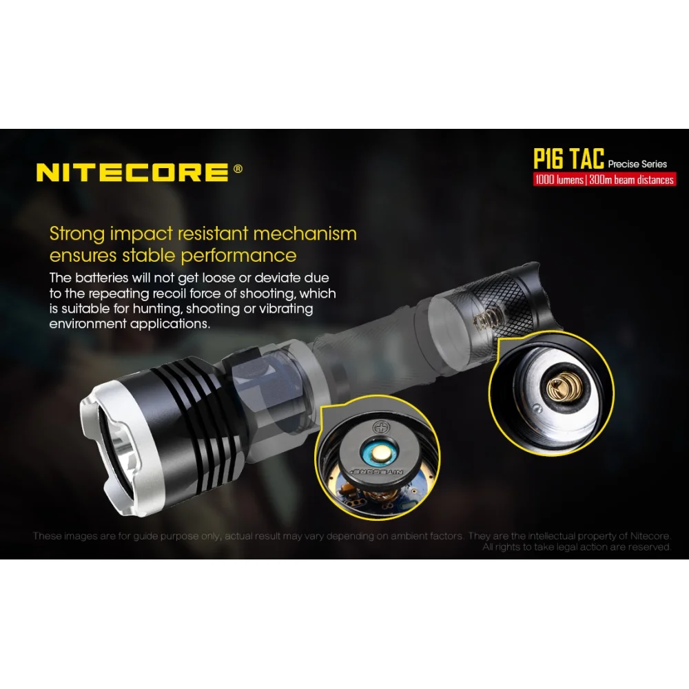 Latarka Nitecore P16 TAC 1000 lumenów 7 Latarka Nitecore P16 TAC 1000 lumenów