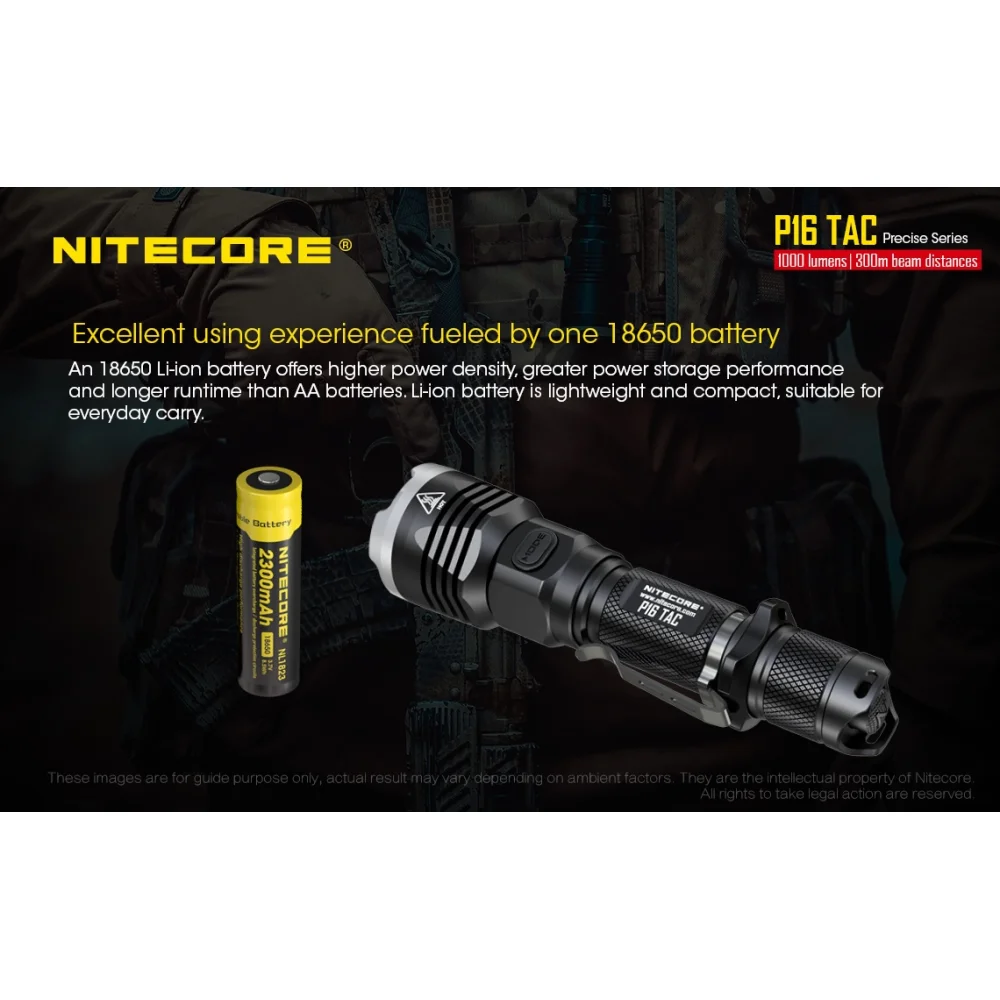 Latarka Nitecore P16 TAC 1000 lumenów 10 Latarka Nitecore P16 TAC 1000 lumenów