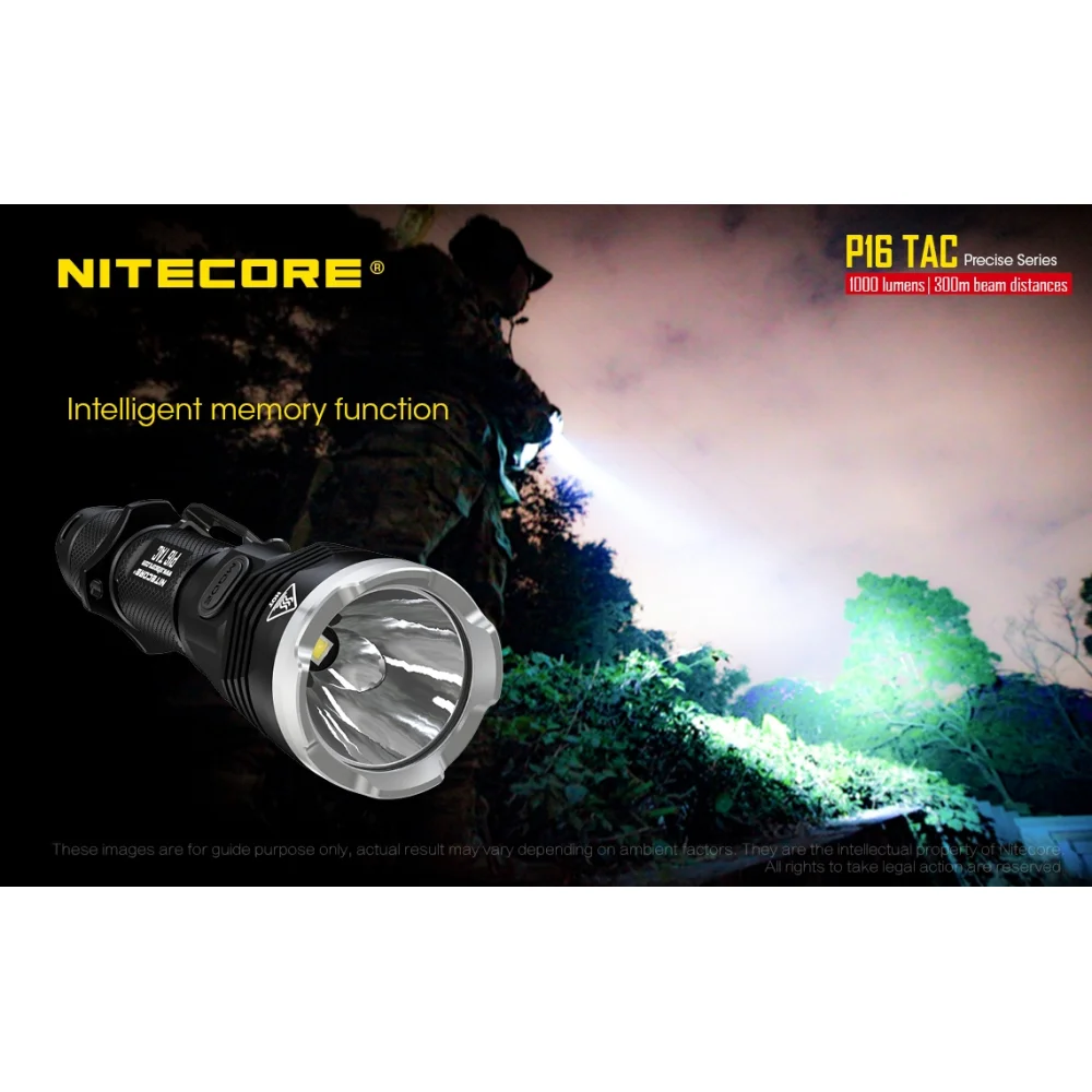Latarka Nitecore P16 TAC 1000 lumenów 11 Latarka Nitecore P16 TAC 1000 lumenów
