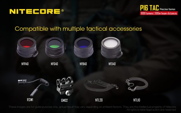 Latarka Nitecore P16 TAC 1000 lumenów-13