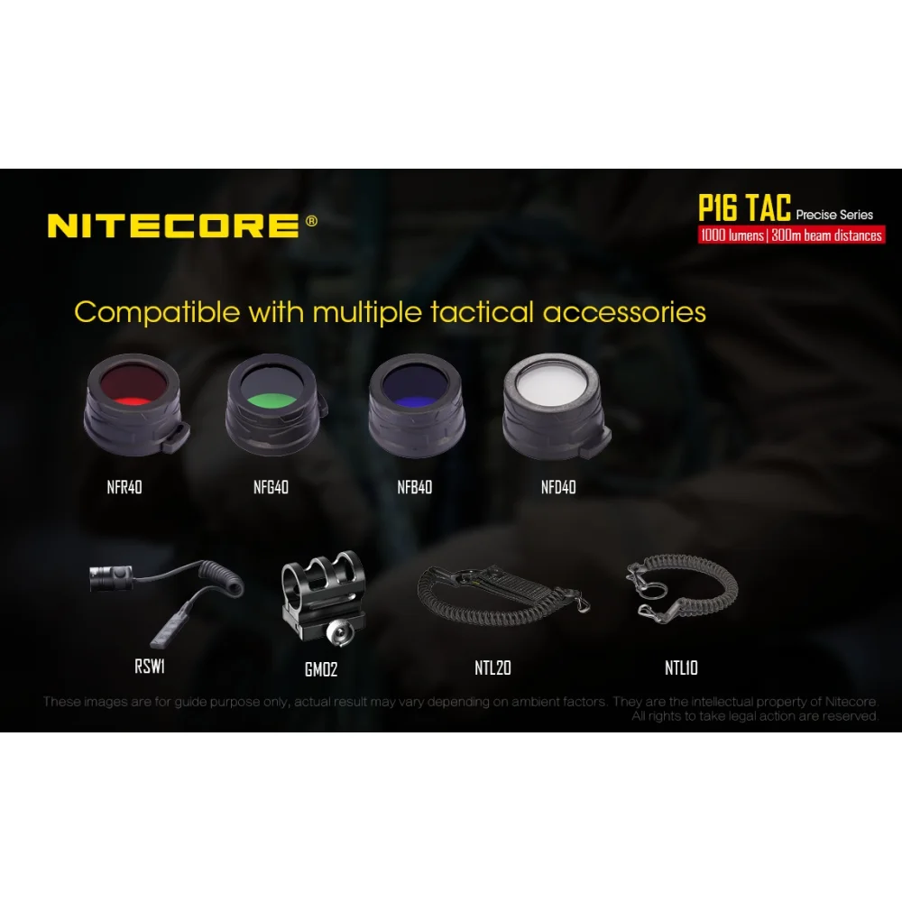 Latarka Nitecore P16 TAC 1000 lumenów 13 Latarka Nitecore P16 TAC 1000 lumenów
