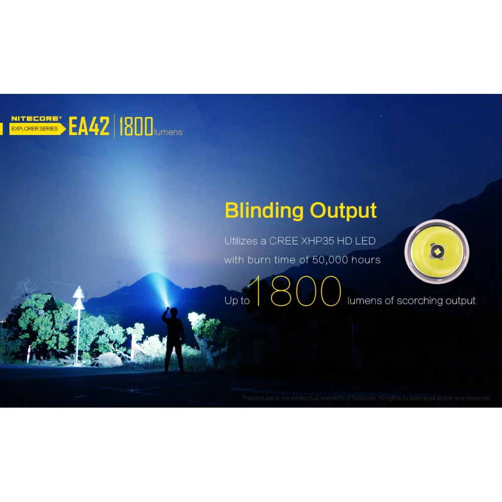 Latarka Nitecore EA42 1800 Lumenów 7 Latarka Nitecore EA42 1800 Lumenów