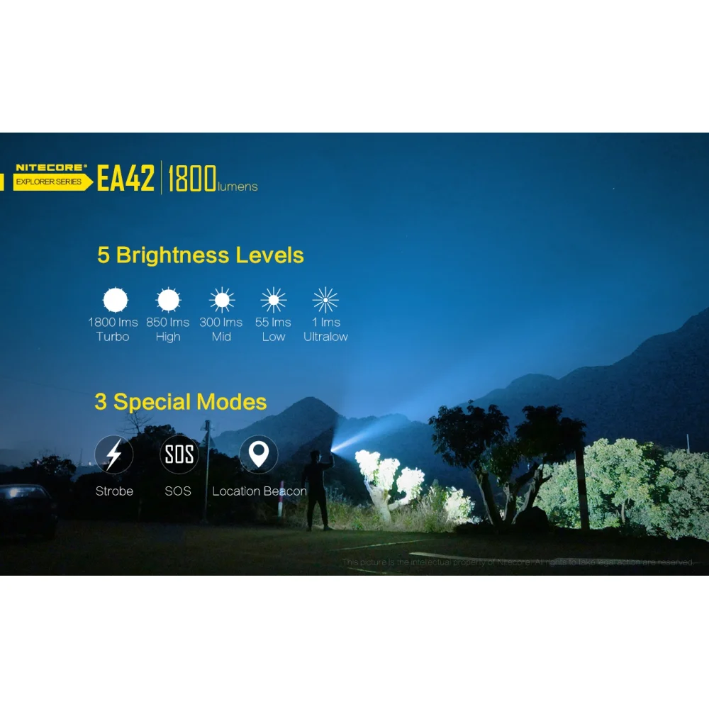 Latarka Nitecore EA42 1800 Lumenów 14 Latarka Nitecore EA42 1800 Lumenów