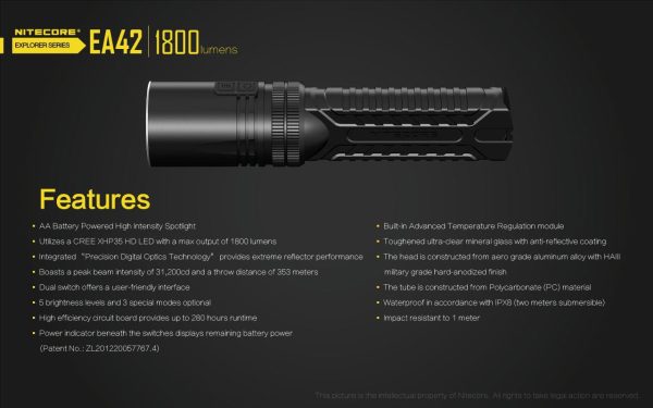 Latarka Nitecore EA42 1800 Lumenów-24