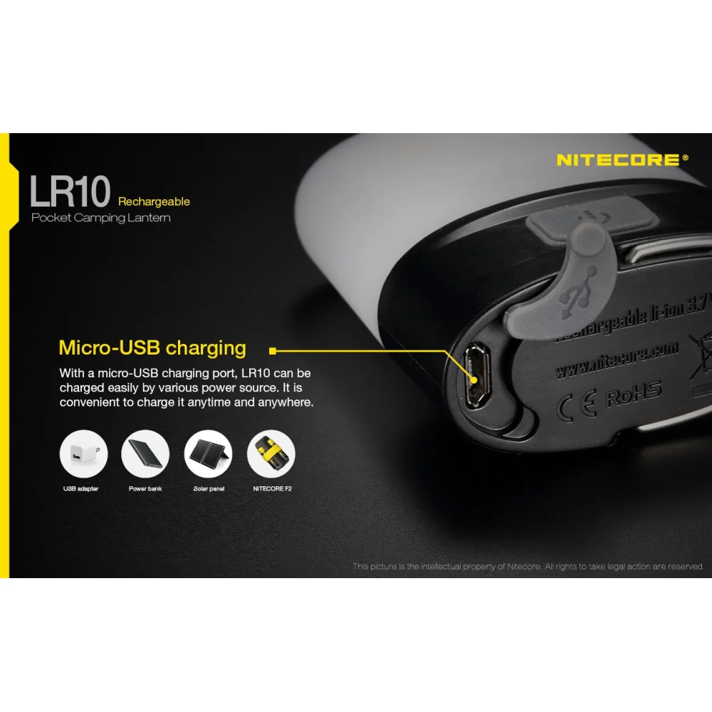 Latarka Nitecore LR10 - Czarny 250 Lumenów 6 Latarka Nitecore LR10 – Czarny 250 Lumenów