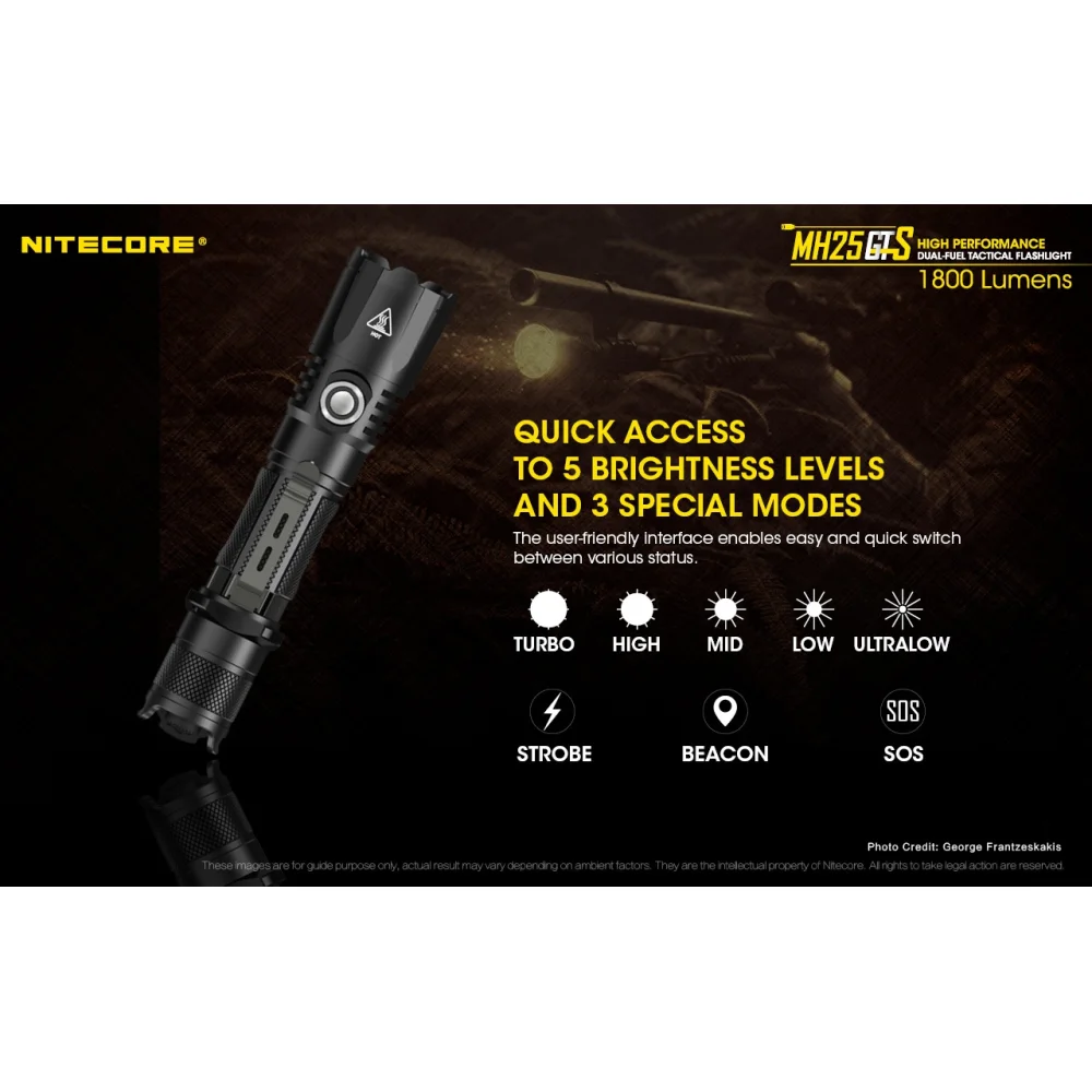 Latarka Nitecore MH25GTS 1800 Lumenów 12 Latarka Nitecore MH25GTS 1800 Lumenów