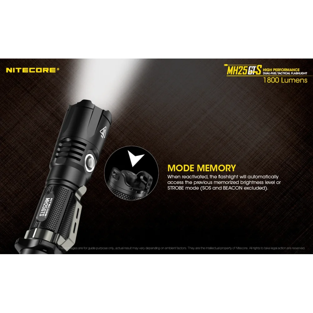 Latarka Nitecore MH25GTS 1800 Lumenów 13 Latarka Nitecore MH25GTS 1800 Lumenów