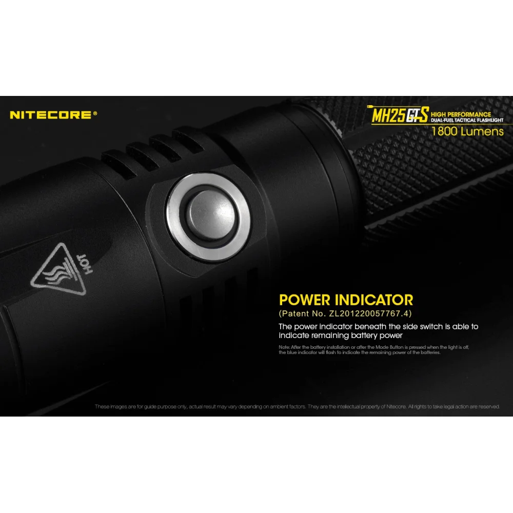 Latarka Nitecore MH25GTS 1800 Lumenów 14 Latarka Nitecore MH25GTS 1800 Lumenów