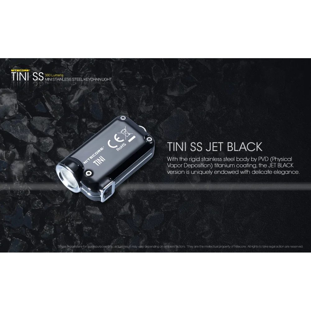 Latarka Nitecore TINI SS Czarna 380 Lumenów 4 Latarka Nitecore TINI SS Czarna 380 Lumenów