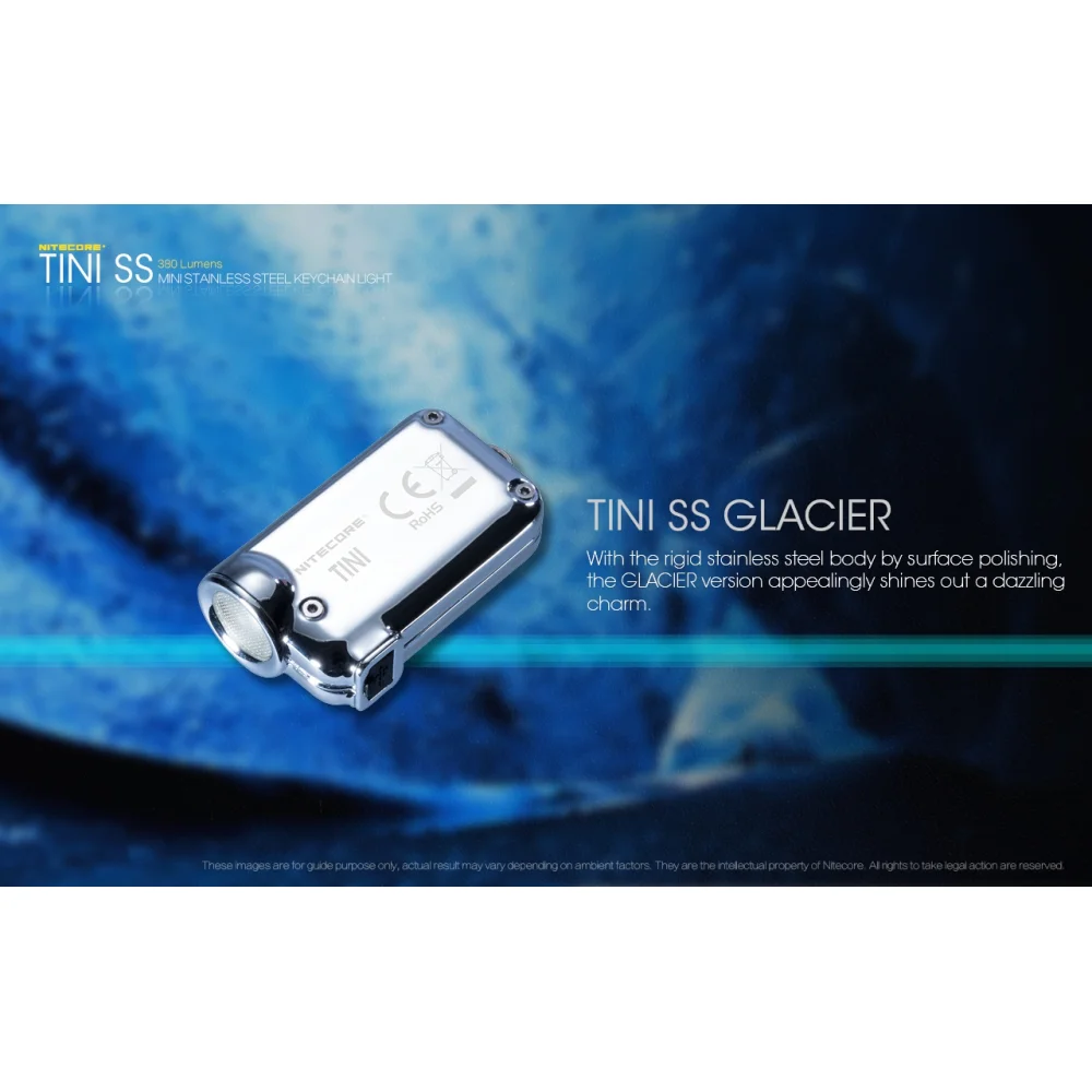 Latarka Nitecore TINI SS Glacier 380 Lumenów 4 Latarka Nitecore TINI SS Glacier 380 Lumenów
