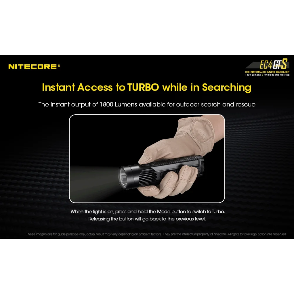 Latarka Nitecore EC4GTS 1800 Lumenów 4 Latarka Nitecore EC4GTS 1800 Lumenów