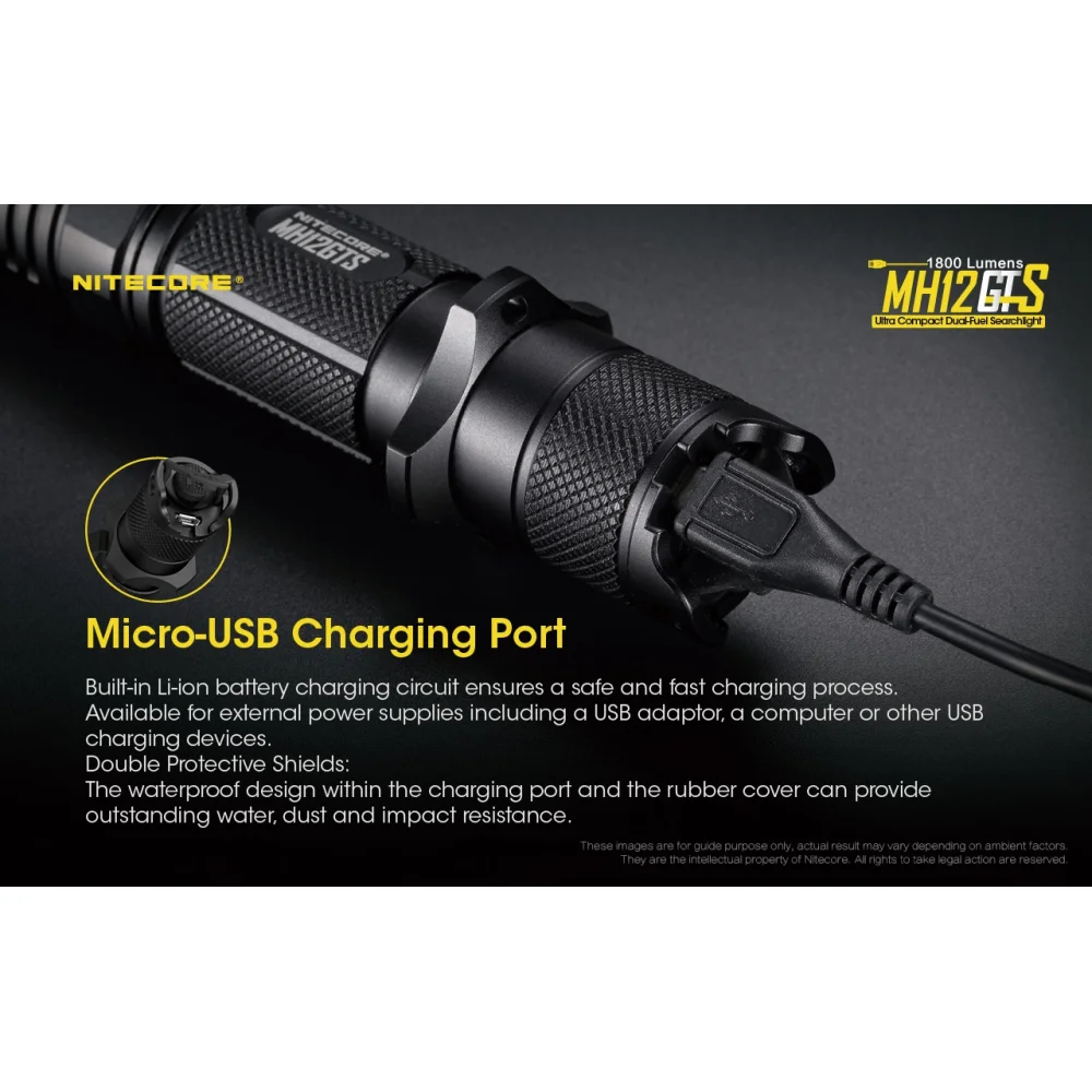 Latarka Nitecore MH12GTS 1800 Lumenów 7 Latarka Nitecore MH12GTS 1800 Lumenów