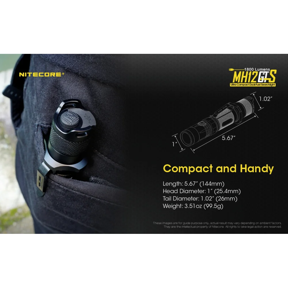 Latarka Nitecore MH12GTS 1800 Lumenów 18 Latarka Nitecore MH12GTS 1800 Lumenów