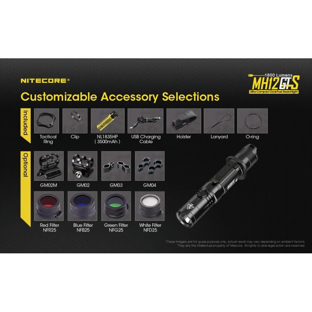 Latarka Nitecore MH12GTS 1800 Lumenów 20 Latarka Nitecore MH12GTS 1800 Lumenów