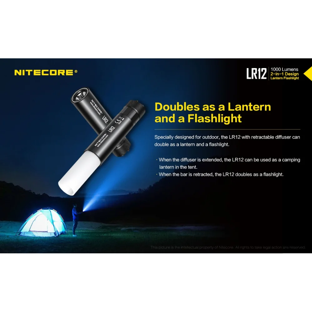 Latarka Nitecore LR12 1000 Lumenów 5 Latarka Nitecore LR12 1000 Lumenów