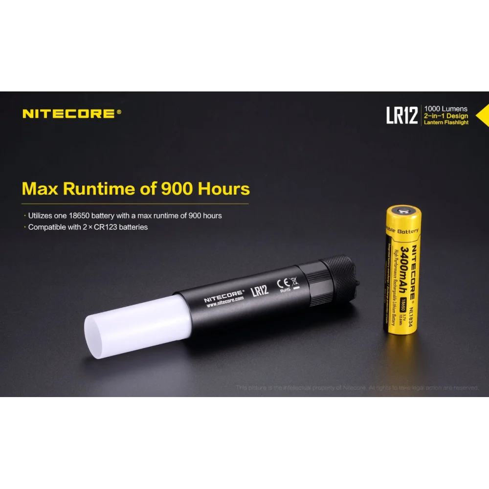Latarka Nitecore LR12 1000 Lumenów 9 Latarka Nitecore LR12 1000 Lumenów