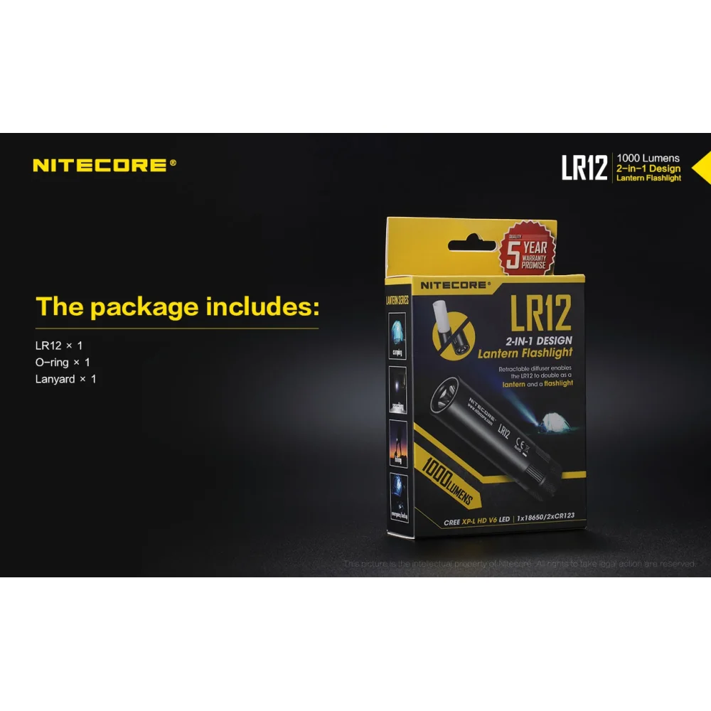 Latarka Nitecore LR12 1000 Lumenów 17 Latarka Nitecore LR12 1000 Lumenów