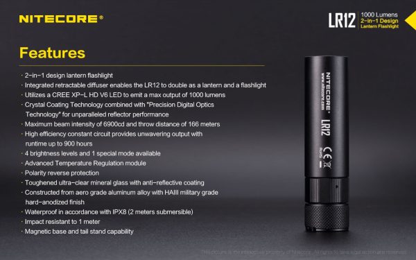 Latarka Nitecore LR12 1000 Lumenów-19