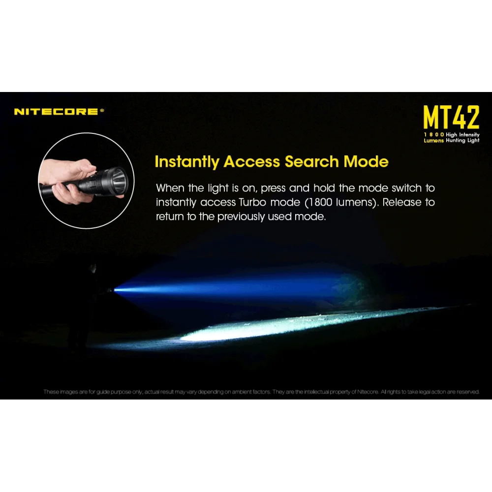 Latarka Nitecore MT42 1800 lumenów 7 Latarka Nitecore MT42 1800 lumenów