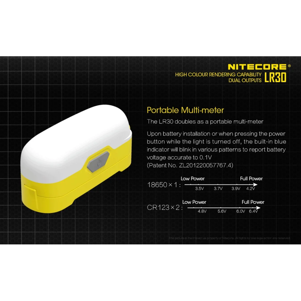 Latarka Nitecore LR30 205 lumenów Zielona 14 Latarka Nitecore LR30 205 lumenów Zielona