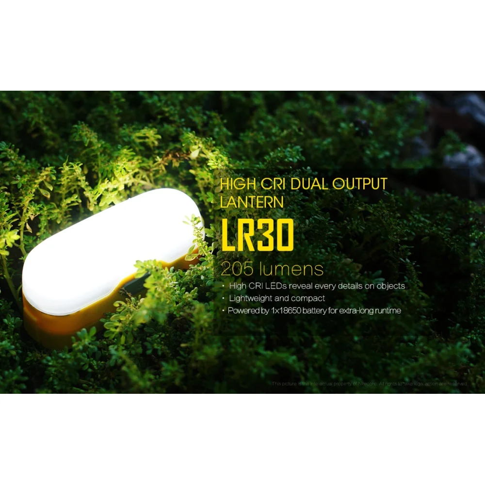 Latarka Nitecore LR30 205 lumenów Żółta 2 Latarka Nitecore LR30 205 lumenów Żółta