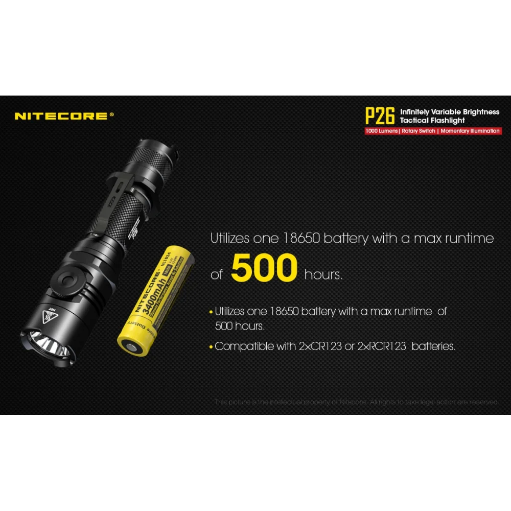 Latarka Nitecore P26 1000 lumenów 10 Latarka Nitecore P26 1000 lumenów