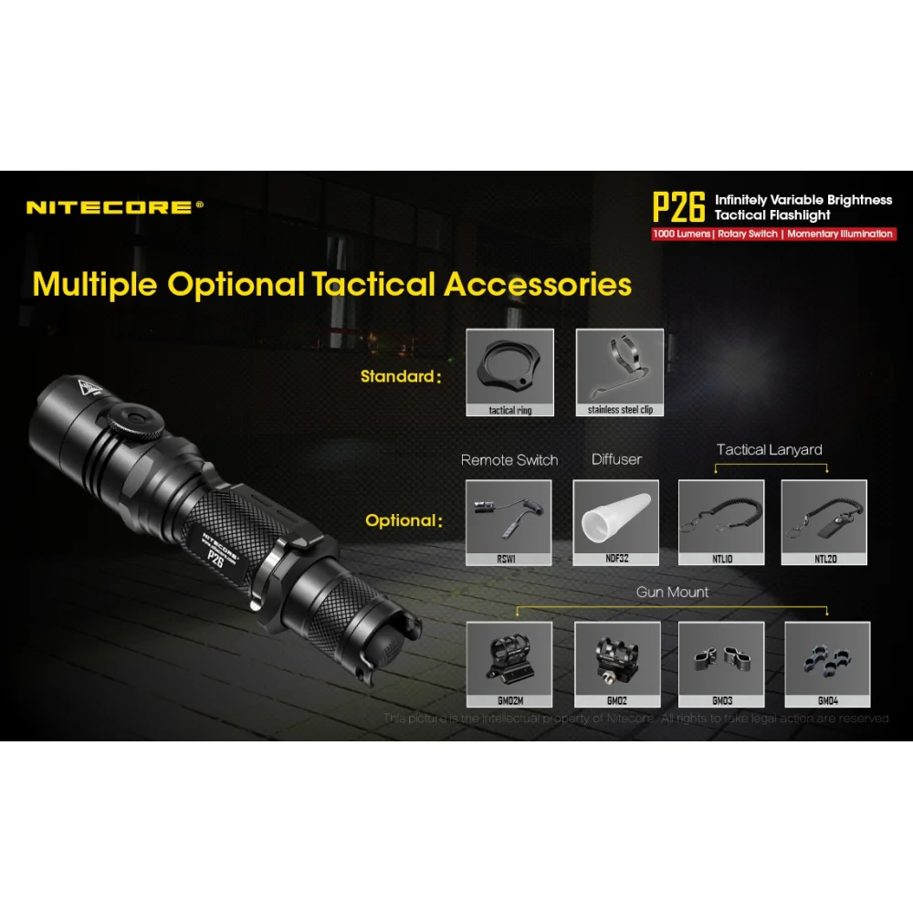 Latarka Nitecore P26 1000 lumenów 14 Latarka Nitecore P26 1000 lumenów