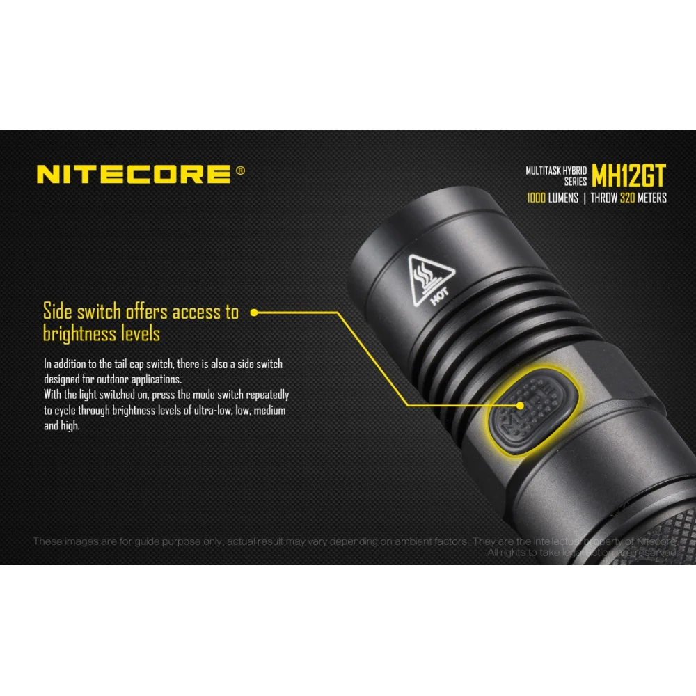 Latarka Nitecore MH12GT Multi-Task Hybrid 1000 lumenów 11 Latarka Nitecore MH12GT Multi-Task Hybrid 1000 lumenów