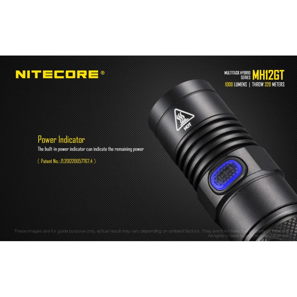 Latarka Nitecore MH12GT Multi-Task Hybrid 1000 lumenów 13 Latarka Nitecore MH12GT Multi-Task Hybrid 1000 lumenów