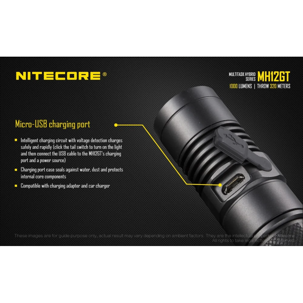 Latarka Nitecore MH12GT Multi-Task Hybrid 1000 lumenów 14 Latarka Nitecore MH12GT Multi-Task Hybrid 1000 lumenów