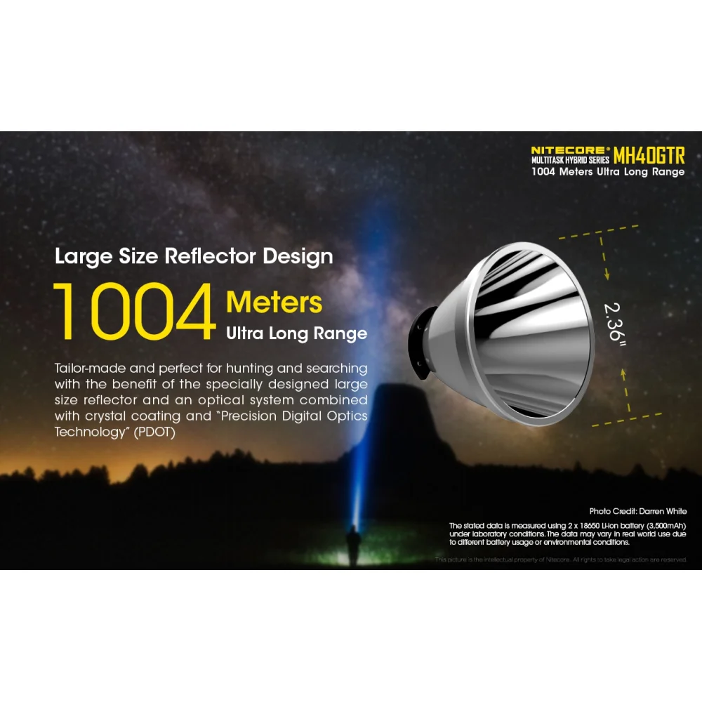 Latarka Nitecore MH40GTR Multi-Task Hybrid 1200 lumenów 7 Latarka Nitecore MH40GTR Multi-Task Hybrid 1200 lumenów