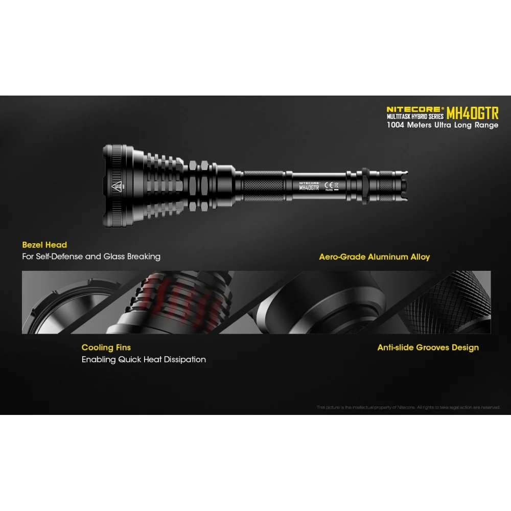 Latarka Nitecore MH40GTR Multi-Task Hybrid 1200 lumenów 15 Latarka Nitecore MH40GTR Multi-Task Hybrid 1200 lumenów