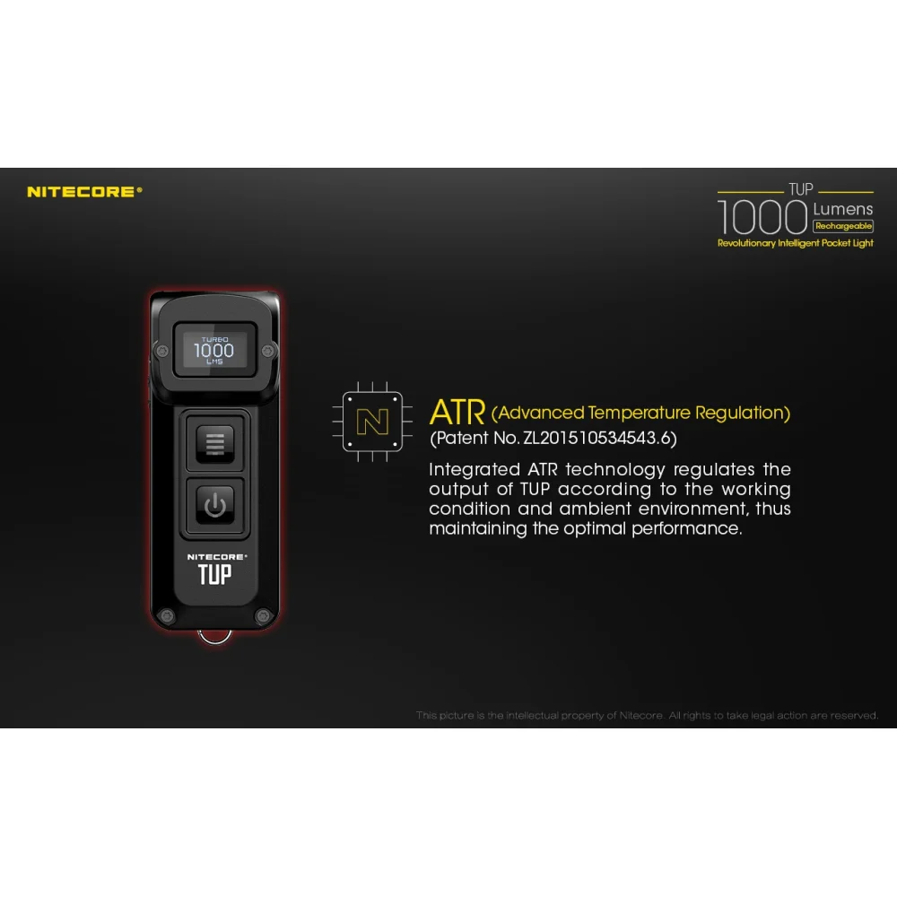 Latarka Nitecore TUP 1000 lumenów Szara 16 Latarka Nitecore TUP 1000 lumenów Szara
