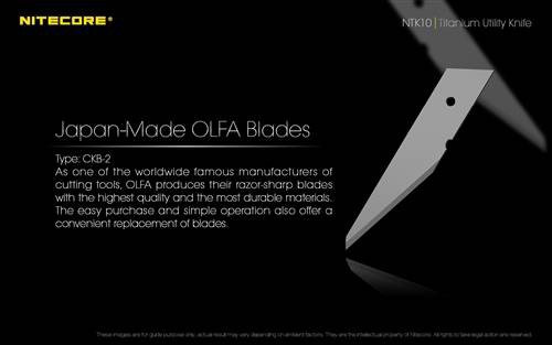 Nóż Nitecore NTK10 Prezentujemy nóż Nitecore NTK10 z tytanową rękojeścią. Jest to pierwszy tego typu konstrukcja od firmy Nitecore. NTK10 to wysoce funkcjonalny i elegancki nóż, który zawsze będziesz chciał mieć u swego boku. Rękojeść wykonano ze stopu tytanu, zaś wymienne ostrze wykonano ze stali OLFA CKB-2. Ten wszechstronny i wytrzymały nóż idealnie sprawdza się na polowaniach, campingu, przy codziennych czynnościach jak - LifeGun.pl Nóż Nitecore NTK10-4