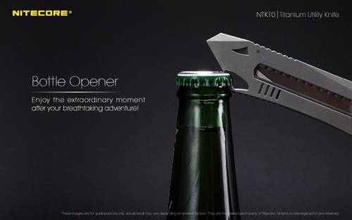 Nóż Nitecore NTK10 Prezentujemy nóż Nitecore NTK10 z tytanową rękojeścią. Jest to pierwszy tego typu konstrukcja od firmy Nitecore. NTK10 to wysoce funkcjonalny i elegancki nóż, który zawsze będziesz chciał mieć u swego boku. Rękojeść wykonano ze stopu tytanu, zaś wymienne ostrze wykonano ze stali OLFA CKB-2. Ten wszechstronny i wytrzymały nóż idealnie sprawdza się na polowaniach, campingu, przy codziennych czynnościach jak - LifeGun.pl Nóż Nitecore NTK10-11