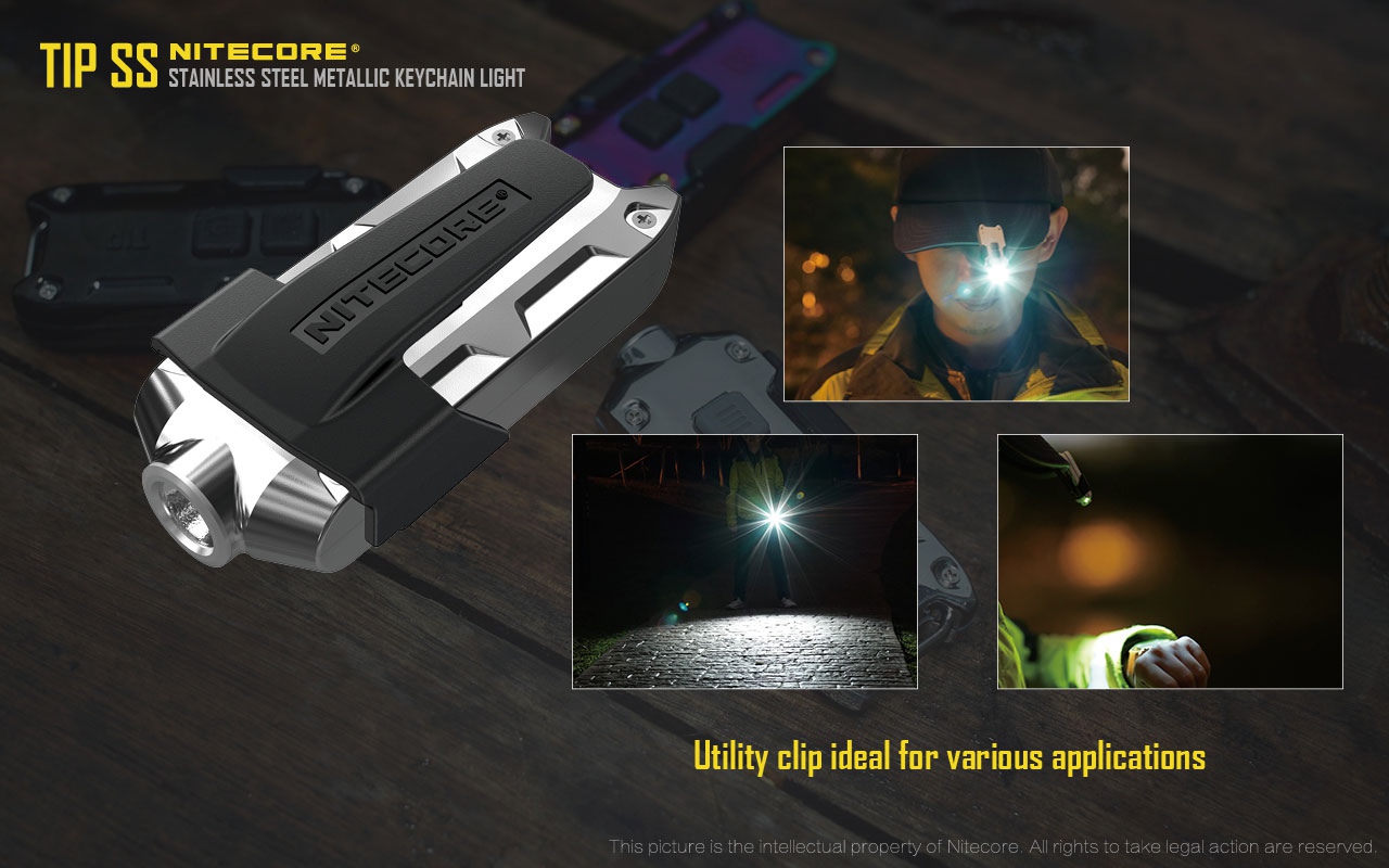 Latarka Nitecore TIP SS Tropical TIP SS używa diody LED CREE XP-G2 S3 emitujące światło o mocy do 360 lumenów. Urządzenie również jest wyposażone w odłączalny klips mocujący, który służy jako ochrona dla przycisków zapobiegając przed ich przypadkowym wciśnięciem. Latarkę można podładować dzięki wbudowanemu portu USB, sam akumulator li-on 500mAh jest w stanie wytrzymać do 46 godzin po jednym - LifeGun.pl Latarka Nitecore TIP SS Tropical-3
