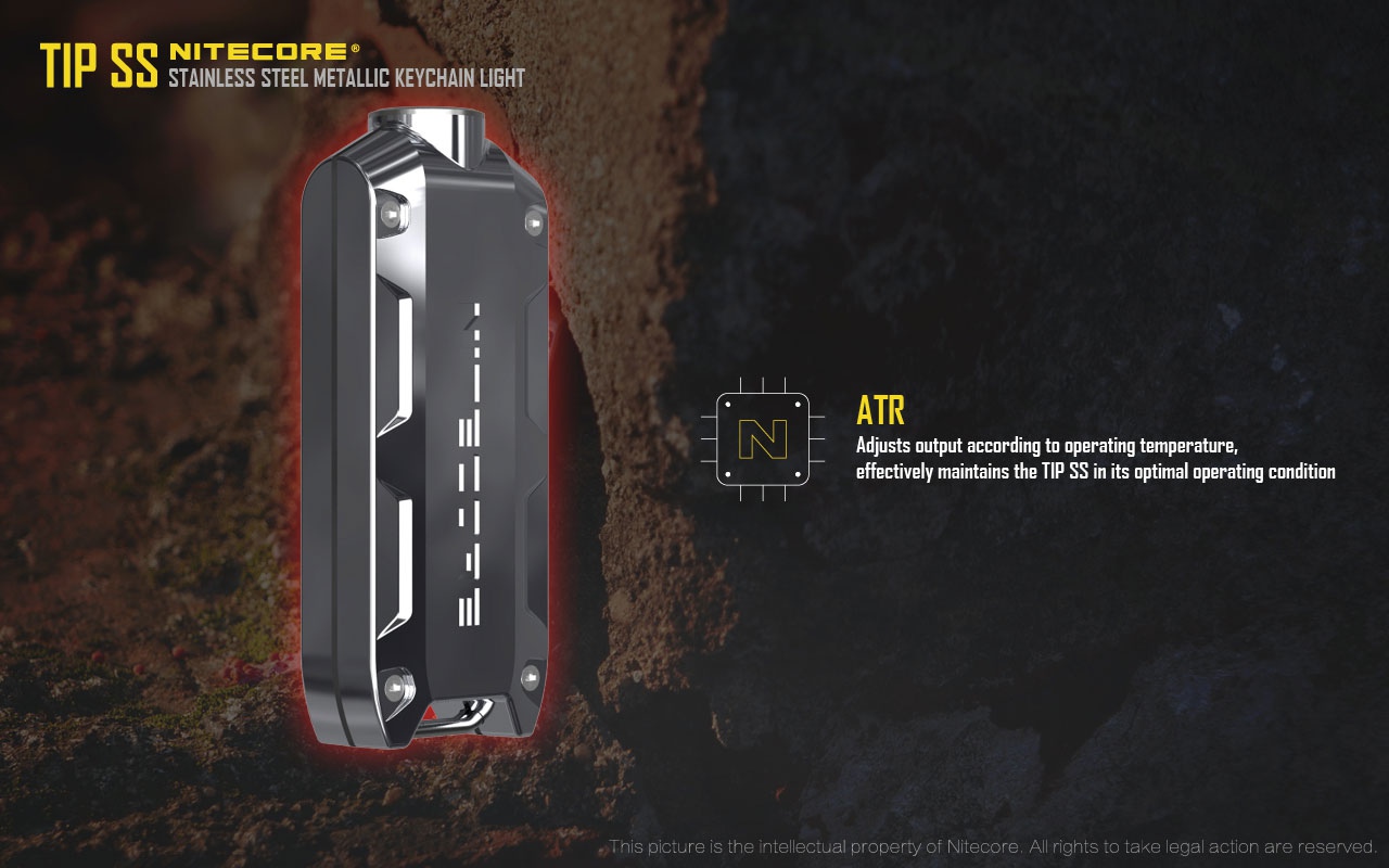 Latarka Nitecore TIP SS Tropical TIP SS używa diody LED CREE XP-G2 S3 emitujące światło o mocy do 360 lumenów. Urządzenie również jest wyposażone w odłączalny klips mocujący, który służy jako ochrona dla przycisków zapobiegając przed ich przypadkowym wciśnięciem. Latarkę można podładować dzięki wbudowanemu portu USB, sam akumulator li-on 500mAh jest w stanie wytrzymać do 46 godzin po jednym - LifeGun.pl Latarka Nitecore TIP SS Tropical-12