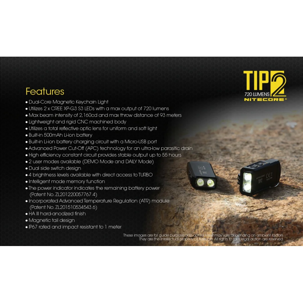 Latarka Nitecore TIP 2 720 lumenów 23 Latarka Nitecore TIP 2 720 lumenów